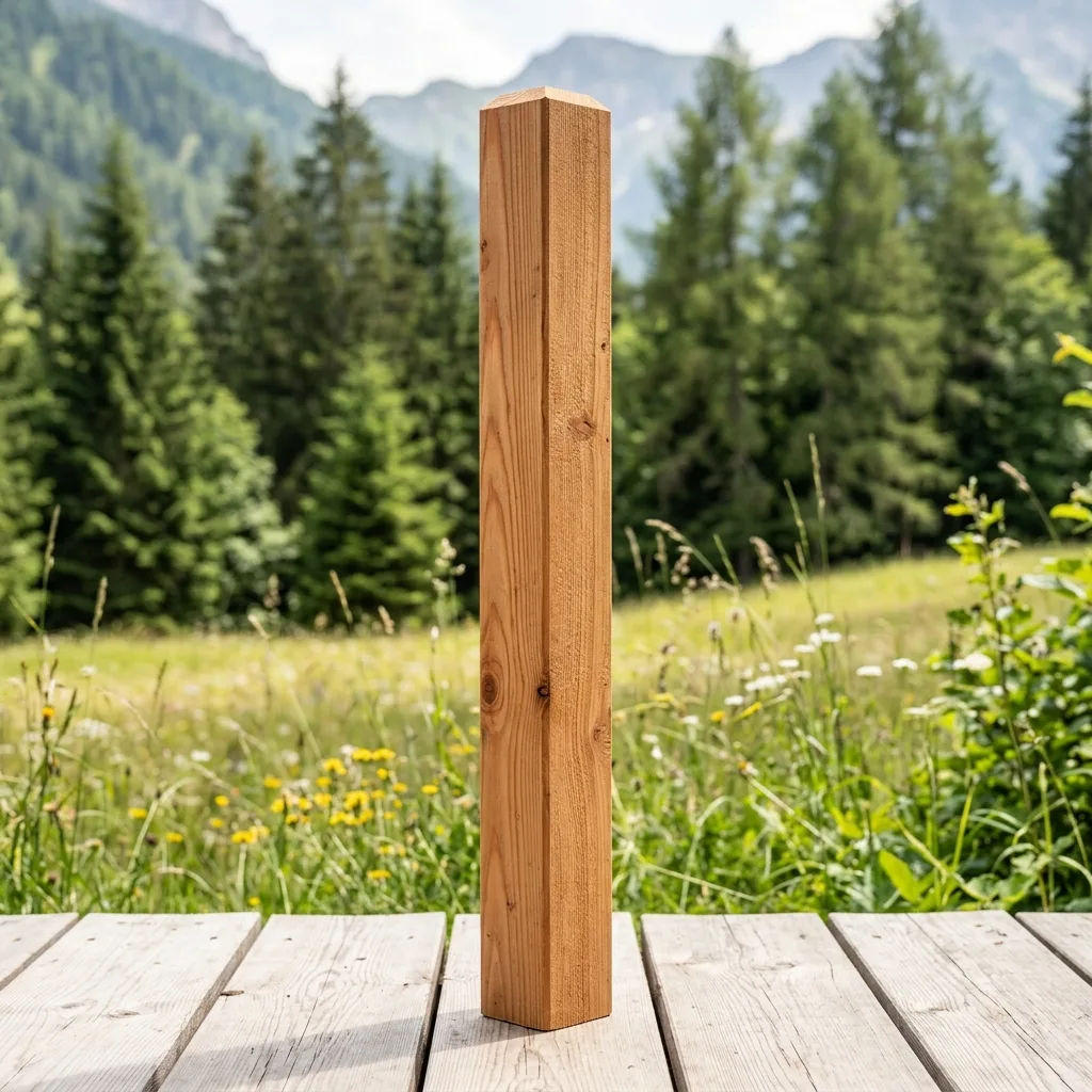 Fence post larch 9 × 9 cm